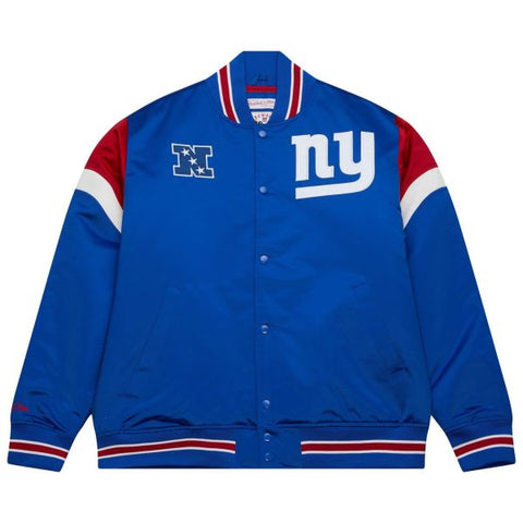 New York Giants NFL Jacke Heavyweight Satin Jacket Merchandise Mitchell and Ness