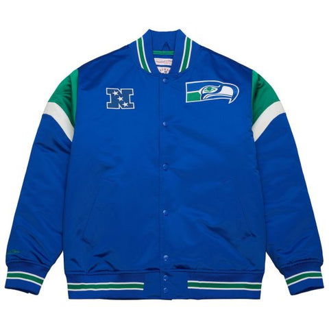 Seattle Seahawks NFL Jacke Heavyweight Satin Jacket Merchandise Mitchell and Ness