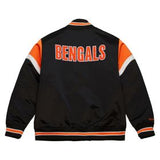 Cincinnati Bengals NFL Jacke Heavyweight Satin Jacket Merchandise Mitchell and Ness