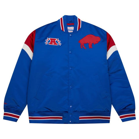 Buffalo Bills NFL Jacke Heavyweight Satin Jacket Merchandise Mitchell and Ness