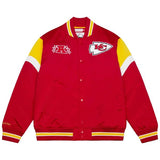 Kansas City Chiefs NFL Jacke Heavyweight Satin Jacket Merchandise Mitchell and Ness