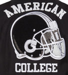 College jacket - football helmet - black