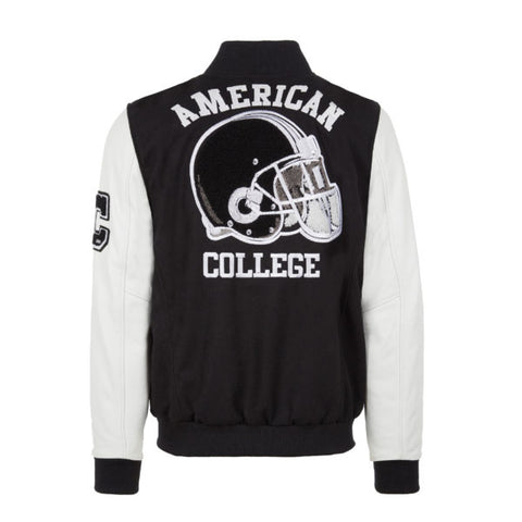 Teddy Varsity Jacket - Football Style - schwarz