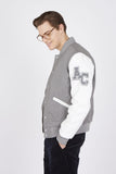 Teddy Varsity Jacket - grey-white 