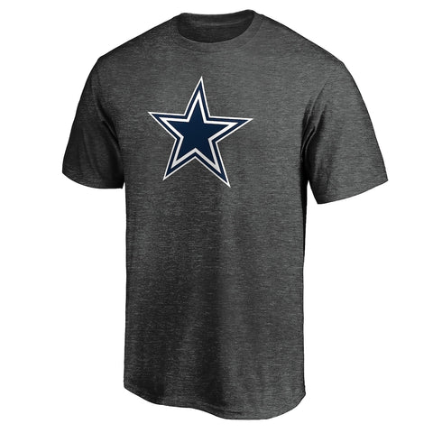 Fanatics - Dallas Cowboys Heathered Charcoal Logo T-Shirt - NFL Shop - AMERICAN FOOTBALL-KING