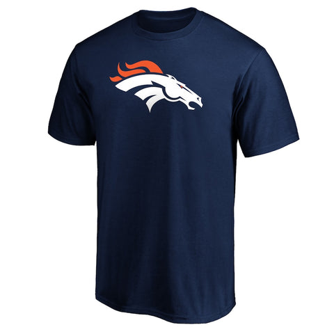 Fanatics - Denver Broncos Navy Logo T-Shirt - NFL Shop - AMERICAN FOOTBALL-KING