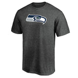 Fanatics - Seattle Seahawks Heathered Charcoal Logo T-Shirt - NFL Shop - AMERICAN FOOTBALL-KING