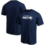 Fanatics - Seattle Seahawks Navy Logo T-Shirt - NFL Shop - AMERICAN FOOTBALL-KING