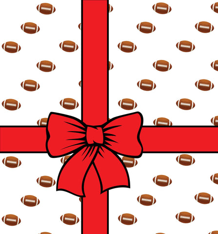 American Football Geschenkpapier - mit Schleife zur Darstellung