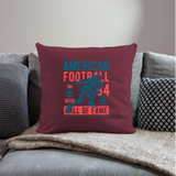 Football Sofa-Kissen - Geschenkidee - burgundy