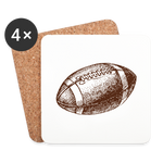 Untersetzer (4er-Set) - old Football - weiß