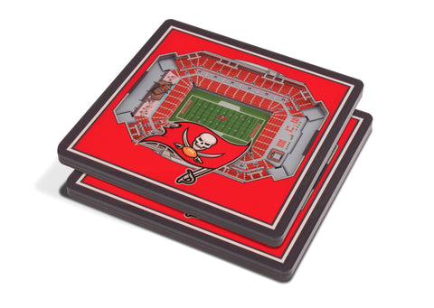 YouTheFan - 3D-StadiumView Untersetzer - 2x Set - Tampa Bay Bucs Stadion - NFL Shop - AMERICAN FOOTBALL-KING