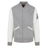 Teddy Varsity Jacket - grey-white 